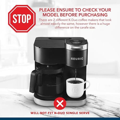 12-Cup Coffee Carafe Compatible with Keurig K-Duo Essentials, K Duo Hot & Iced – Will NOT Fit Keurig K-Duo Single Serve thumbnail 4