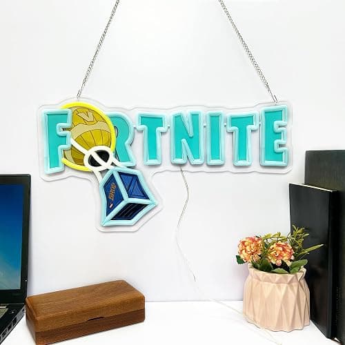 Fortnite Logo Neon Sign for Wall Decor,Official Licensed LED Neon Light for Gaming Bedroom & Man Cave Decor,Battle Royale Fan Space,Best Gamer Gift for Fortnite Fans,Streamers,Esports Players thumbnail 5