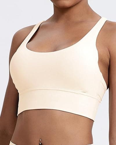 Grace Form Strappy Sports Bra for Women Padded Push Up Sport Bra Athletic Running Workout Bra Yoga Bra thumbnail 2