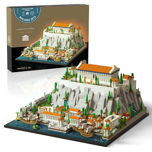 Givenni Architecture The Acropolis in Athens Building Sets; Collectible Model for Adults; Home Décor Model Building Kit, Creative DIY Activity, Famous Landmarks Collection (1947 Pieces) - Image 1