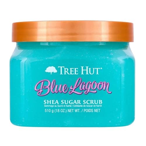 Tree Hut Blue Lagoon Shea Sugar Scrub, Exfoliating, Hydrating & Moisturizing Body Scrub with Shea Butter & Nourishing Essential Oils, Smooth & Soften Skin, 18 oz - Image 1