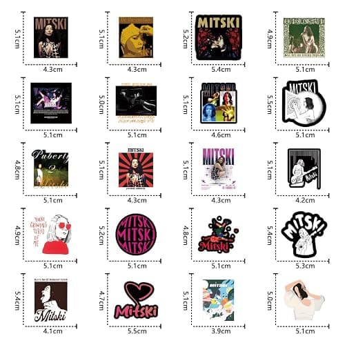 64pcs Mitski Stickers American Singer-Songwriter Stickers for Cartoon Cute Girls Boys Teenagers Adult Water Bottles Laptop Suitcases Birthday Toy Decoration Kids Holiday Party thumbnail 5