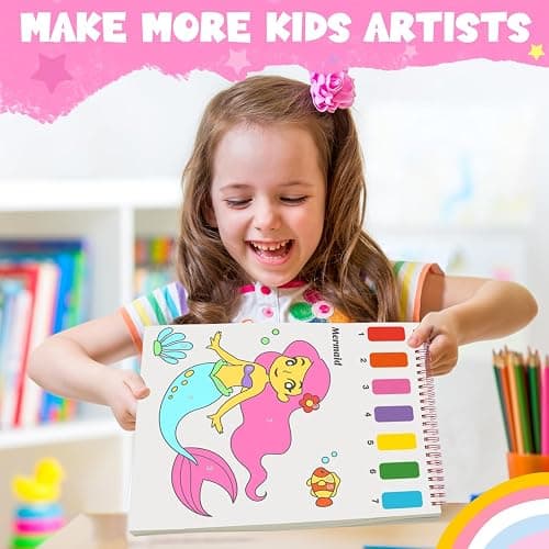 ZMLM Paint with Water Coloring Books for Toddlers, Mess Free Watercolor Painting Sets Activity for Kids Arts Crafts Gift Toy for Boy Girl Ages 4 5 6 7 8 Christmas Stocking Stuffers Birthday (Princess) thumbnail 6