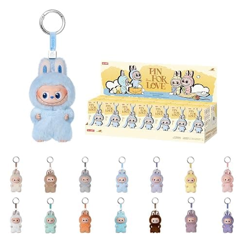 POP MART The Monster PIN for Love Series - Vinyl Plush Pendant Blind Box (A-M), Labubu Collectible Toys, Holiday Birthday Gifts for Girls and Boys, Whole Set - Image 1