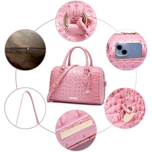 Makcr Joacbv Top-Handle Crocodile Purses For Women Crossbody Leather Bags Trendy Large Capacity Tote with Shoulder Strap thumbnail 7