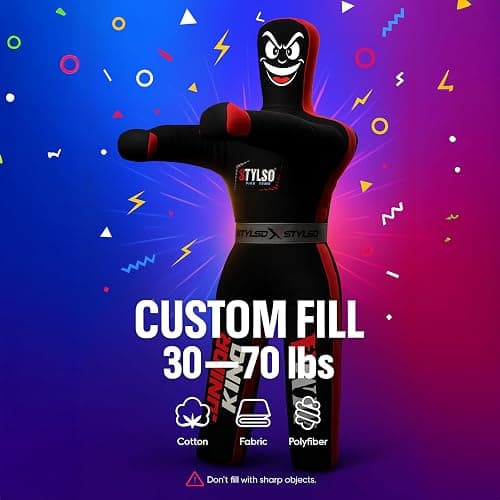 Unfilled Wrestling Dummy for Kids – Youth Grappling Dummy BJJ, MMA, Jiu Jitsu & Judo Training Partner – Durable Martial Arts Practice Buddy thumbnail 6