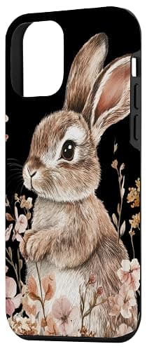 iPhone 12 mini Cute Easter Bunny - Woodland Forest Friend Case thumbnail 2