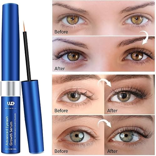 Wewell Eyelash Growth Serum,Brow Lash Growth Serum, Natural Brow Lash Enhancer.Thicker Natural Longer Lift Eyelashes Enhancer Rapid Lash Growth,Nourish Damaged Lashes thumbnail 6