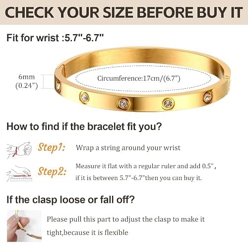 Womens Stackable Floral Gold Bracelets - 3Pcs 18K Gold Plated Bracelet,Stainless Steel Bangle Bracelets Non Tarnish, Gold Bracelet Set Trendy Jewelry,Christmas Valentines Birthday Gifts for Girlfriend thumbnail 6