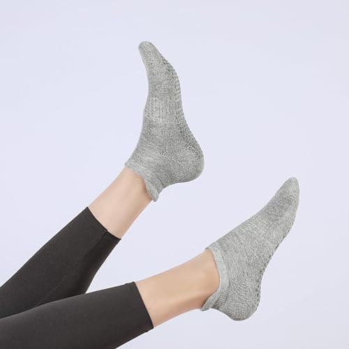 loudashuaiqi Grip Pilates Socks Non Slip Athletic Yoga Socks with Grips for Women Grippy socks for Hospital Workout Barre thumbnail 4
