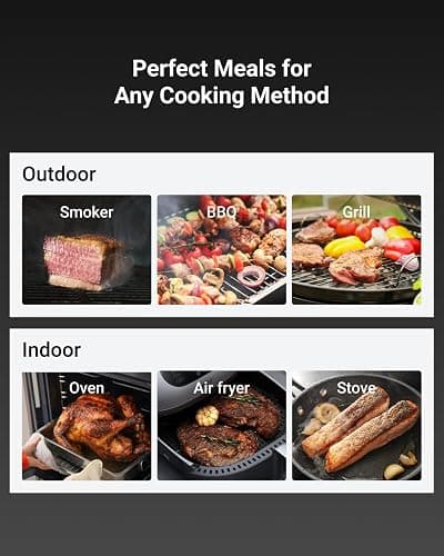 ThermoMaven G1 Wireless Meat Thermometer, WiFi & Sub-1G, 10x Signal | 6 Sensors, ±0.3°C Accuracy, APP & Standalone Base, IPX8 Waterproof Temperature Probe for BBQ Grill Oven Smoker Air Fryer thumbnail 8