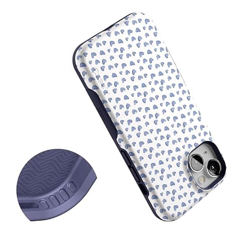 Casely iPhone 13 Case | Lovebug | Blue Hearts | Bold Protective Design | Compatible with MagSafe thumbnail 5