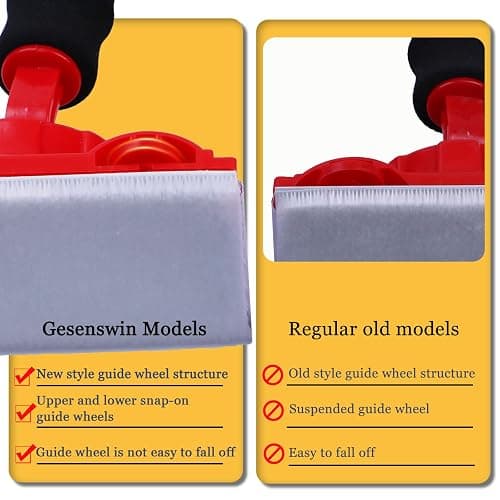 GRSL43 Paint Edger Trimmer with 2 Replacement Pads | Improved Guide Wheels | Edge Painting Tool for Walls, Ceilings, Corners & Trims | Paint Pad Applicator, Edge Trimmer & Paint Edger Tool thumbnail 8