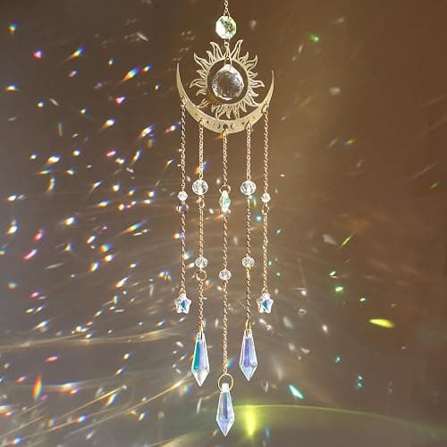 Crystal Suncatcher, Suncatchers for Windows Hanging Indoor Outdoor Prism Rainbow Maker Home Garden Decor for Thanks Giving Valentines's and Mother's Day - Image 1