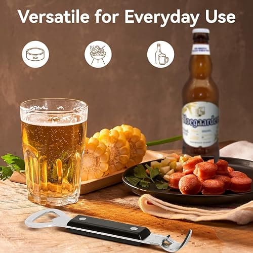 Anyongora Can Punch Opener with Non-Slip Handle, 2-in-1 Stainless Steel Beer Bottle and Can Opener, Rust-Resistant and Compact, for Kitchen, Bar, Camping thumbnail 6