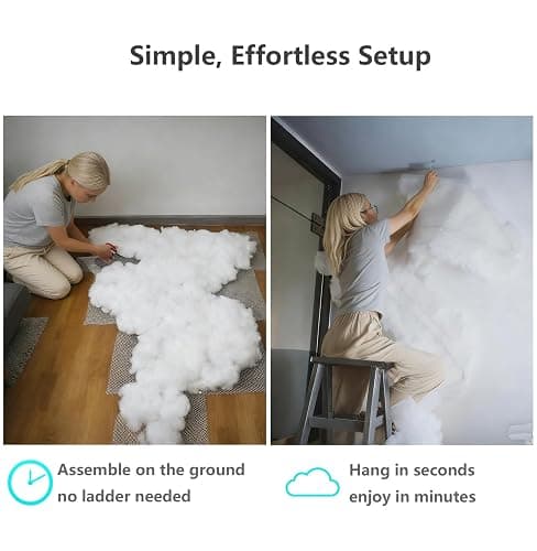 16.5 FT Cloud Lights for Ceiling, Upgraded Thundercloud Music Sync Multicolor Changing Strip Light, Atmosphere DIY Creative Thunder Cloud Lamp Wall Ceiling Light for Bedroom Gaming Room Party thumbnail 4