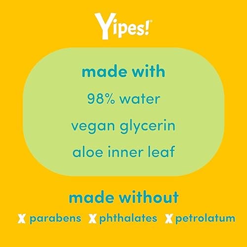 Yipes! Kids Face and Hand Wipes | Compostable Wet Wipes for Sensitive Skin | Individually Wrapped | Classroom Must Haves | Travel Essentials | For Backpacks, Lunchboxes, Classroom Supplies | 2 pack thumbnail 5