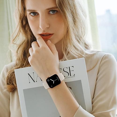 Sport Bands Compatible with Apple Watch Band 38mm 40mm 41mm 42mm 44mm 45mm 46mm 49mm for Women Men, Silicone Replacement Wristbands Straps for iWatch Series Ultra 2/Ultra/10/9/8/7/6/5/4/3/2/1/SE thumbnail 4