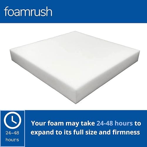 FoamRush 1-1/2" H x 24" W x 10' L (120") Premium Quality Upholstery Cushion High Density, Seat Replacement, Sheet Padding Made in USA thumbnail 2