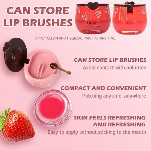 10 PCS Bee Lip Balm Honey Pot, Honey Lip Balm Bulk, Moisturising Sleep Lip Mask Overnight with Sticks, Reduce Lip Lines, Exfoliating Prevention Dry and Crack Lip Scrubs thumbnail 4