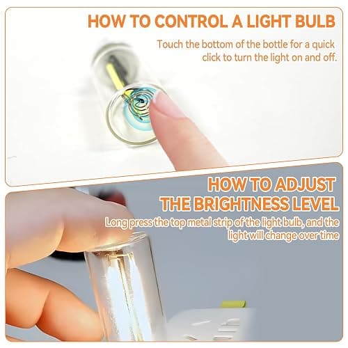 8Pcs USB LED Car Interior Atmosphere Light, Mini Retro Car Lamps USB Plug-in Glass Bottle Night LED Light thumbnail 5
