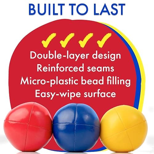 Covelico Juggling Balls, Set of 3 Vibrant Juggling Balls for Beginners - Learn to Juggle with Juggle Balls Suitable for Kids, Teens, & Adults. Beginner & Professional Kit - Stylish Bag & Instructions thumbnail 5