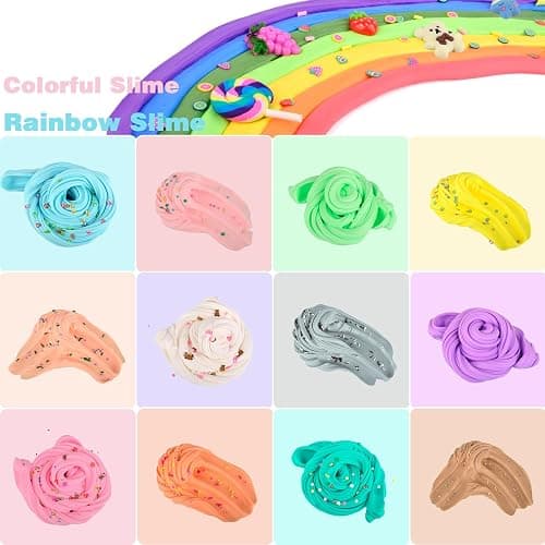 Butter Slime Kit with 64 Pack, Super Soft and Non-Sticky, Birthday Gifts for Boys and Girls, Scented Slime Party Favors, Stress Relief Toys, School Prizes, DIY Putty Toys for Kids Aged 6-12 thumbnail 3