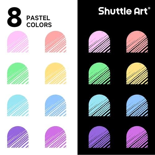 Shuttle Art Colored Retractable Gel Pens, 8 Pastel Ink Colors, Cute Pens 0.5mm Fine Point Quick Drying for Writing Drawing Journaling Note Taking School Office Home thumbnail 3