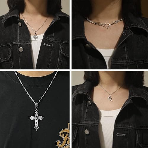 LIRUNQIN Y2k Accessories Goth Grunge Y2k Star Indie Butterfly Boho Cross Pendent Y2k Jewelry for Women Men thumbnail 5
