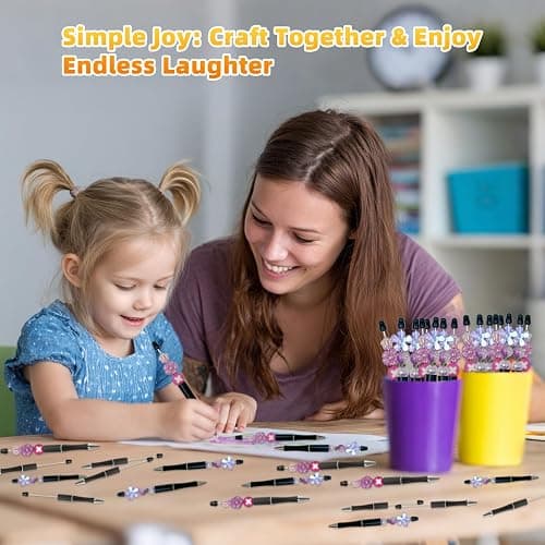 210 Pieces DIY Beadable Pen Bulk Kit – 70PCS Ballpoint Pen with Refills & Bags – Perfect for Beads Pens Supplies, Beaded Pens for DIY Crafting – Office Supplies & Teacher Accessories (Black) thumbnail 2