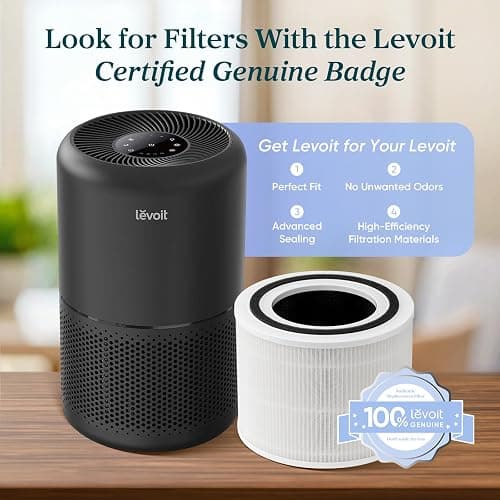 LEVOIT Air Purifier for Home Allergies Pet Hair in Bedroom, Covers Up to 1073 ft² by 56W High Torque Motor, AHAM VERIFIDE, 3-in-1 Filter with HEPA Sleep Mode, Remove Dust Smoke Odor, Core300-P, Black thumbnail 5