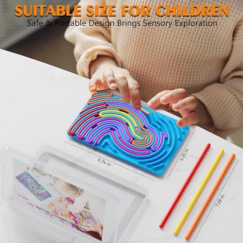 Sensory Fidget Toys for Kids Toddler Boys ,Sensory Activity Board for Stress Anxiety Autistic ADHD, Calm Down Travel Airplane Essentials Toys for 3+ Year Old, Stuffers Gifts for Teen Girls thumbnail 6
