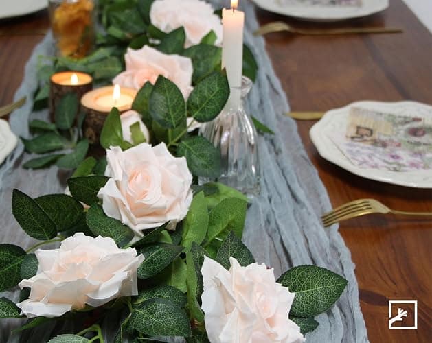 ZIFTY 5Pcs 34FT Flower Garland Pink Artificial Rose Vine Wedding Home Decor | Faux Silk Floral Vine Hanging Decor Flower Garland for Wedding Arch Party Backdrop Garden Wall Home Bridal Shower Decoration thumbnail 2