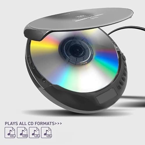 Coby Portable CD Player with MP3 Playback & FM Radio, 60-Second Anti-Skip Protection, Foldable Wired Headphones, Compact Retro Discman Music Player for Home, Car, Travel & Seniors – Clear Stereo Sound thumbnail 8