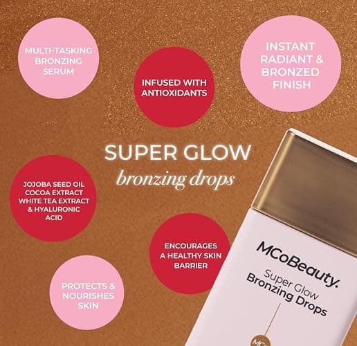 MCoBeauty Super Glow Bronzing Drops, Sun-Kissed Glow for Hydrated Radiance, Vegan, Cruelty Free Cosmetics - Sun-Kissed - 1.01 Fl Oz (Pack of 1) thumbnail 6