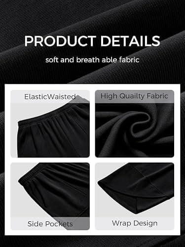 Trendy Queen Women's Wide Leg Pants Boho Summer Capri Palazzo Harem Casual Barrel Sweatpants Baggy Slacks with Pockets thumbnail 2
