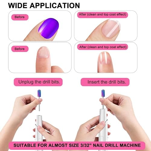 Cellentool 25Pcs Nail Drill Bits Set with Storage Box, 3/32 Inch Tungsten Ceramic Diamond Carbide Nail Drill Bits for Acrylic Gel Polish, Cuticle Efile Remover for Manicure Pedicure thumbnail 7