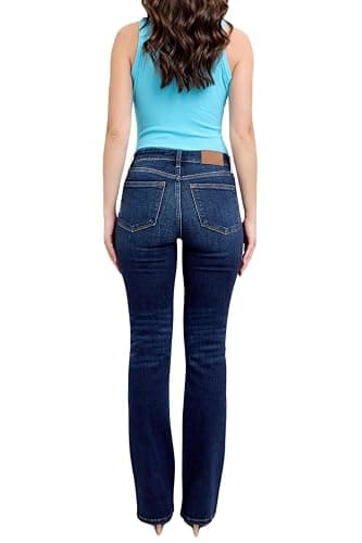 Judy Blue Mid Rise Dark Wash Classic Bootcut, Inseam 32" thumbnail 6
