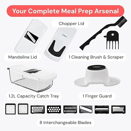 Fullstar The Original Pro Chopper - Vegetable Chopper and Spiralizer, Food Chopper with Container, Fruit Slicer, Kitchen Gadgets & Gifts, Home Essentials (8 in 1, White) thumbnail 9