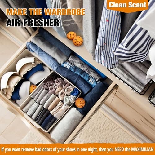MAXIMILIAN Professional Shoe Deodorizer Balls | Shoe Fresheners Balls | Foot Odor Eliminator | Odor-Fighting Freshener for Neutralizing Odor and Refreshing Sneaker, Wardrobe, Bags thumbnail 3