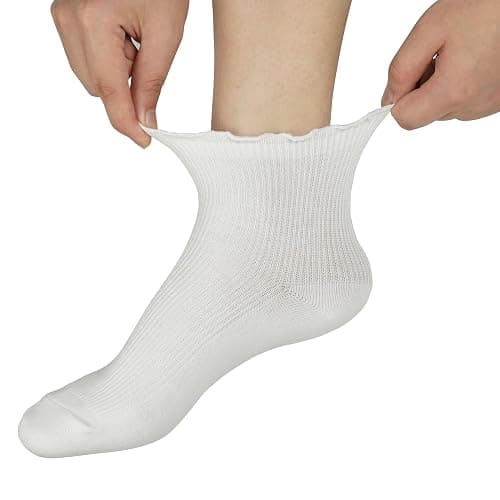 BomKinta Ankle Ruffle Socks Women Cute Crew Frilly Sock Low Cut Cotton Sock | Gifts, 6 Pairs thumbnail 3