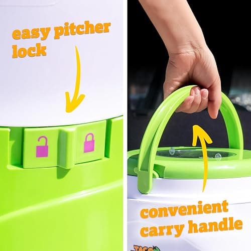 Nostalgia Taco Tuesday Tailgator Margarita Machine - Blender for Smoothies, Margaritas, Daiquiris, and Slushies - White/Lime Green - 128-Ounce - 10" D x 12" W x 9" H - Taco Tuesday Tailgator thumbnail 6