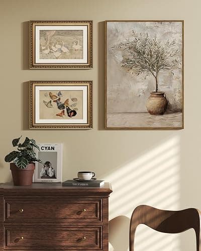 ARPEOTCY Vintage Gold Framed Wall Art, Nursery Duck Paintings, Aesthetic Canvas Picture Prints Artwork with Frame, Classical Victorian Wall Decor for Living Room Bathroom Bedroom 11x14 inch thumbnail 8