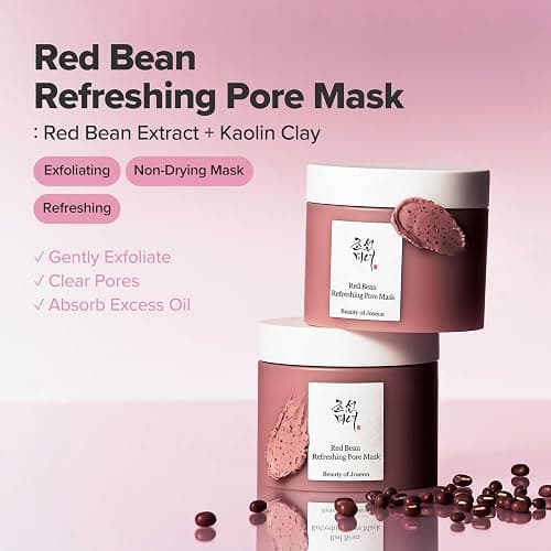 Beauty of Joseon Red Bean Pore Refreshing Mask Mud Cream Hydrating Wash Off Pack, Pore Cleansing Exfoliator, Korean Skin Care for Men and Women 140ml, 4.73 fl.oz thumbnail 2