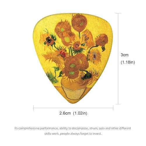Dulphee Guitar Picks 12 Pack Vincent Van Gogh Picks .71mm Medium with Thin Box thumbnail 5