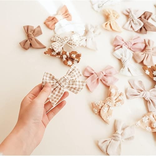 Niceye 24 PACK Baby Girl Hair Clips Set, Hair Bows Barrettes Handmade Accessories Alligator Clip for Babies Infant Toddlers Kids in Pairs thumbnail 4