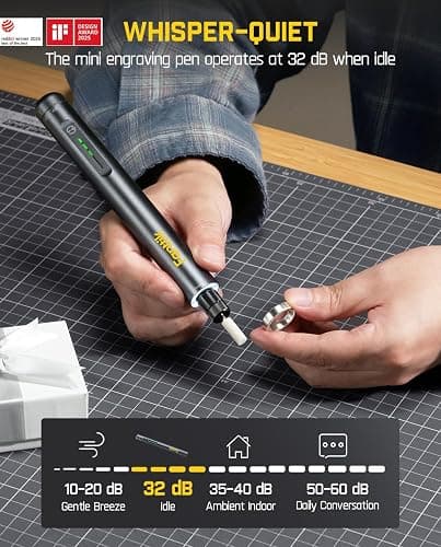 Fanttik F2 Master Mini Cordless Rotary Tool Kit, NeoPulse Motor, 5 Variable Speed, 25000 RPM, Revostor Hub, 35 Accessories, for 3D Printer Sanding, Polishing, Drilling, Carving, DIY Crafts thumbnail 6