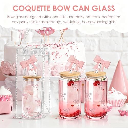 2 Packs Coquette Bow Aesthetic Cups thumbnail 5