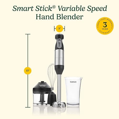 Cuisinart CSB-179 Smart Stick Variable Speed Hand Blender, Stainless Steel thumbnail 3