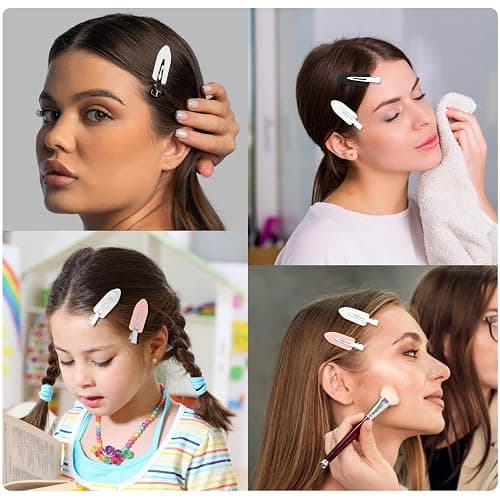 Hair Clips for Styling - Pince A Cheveux Barrette Cheveux Femme Mini No Crease Snap Cute Hair Clips for Women Hair Barrettes Small 12pcs thumbnail 5